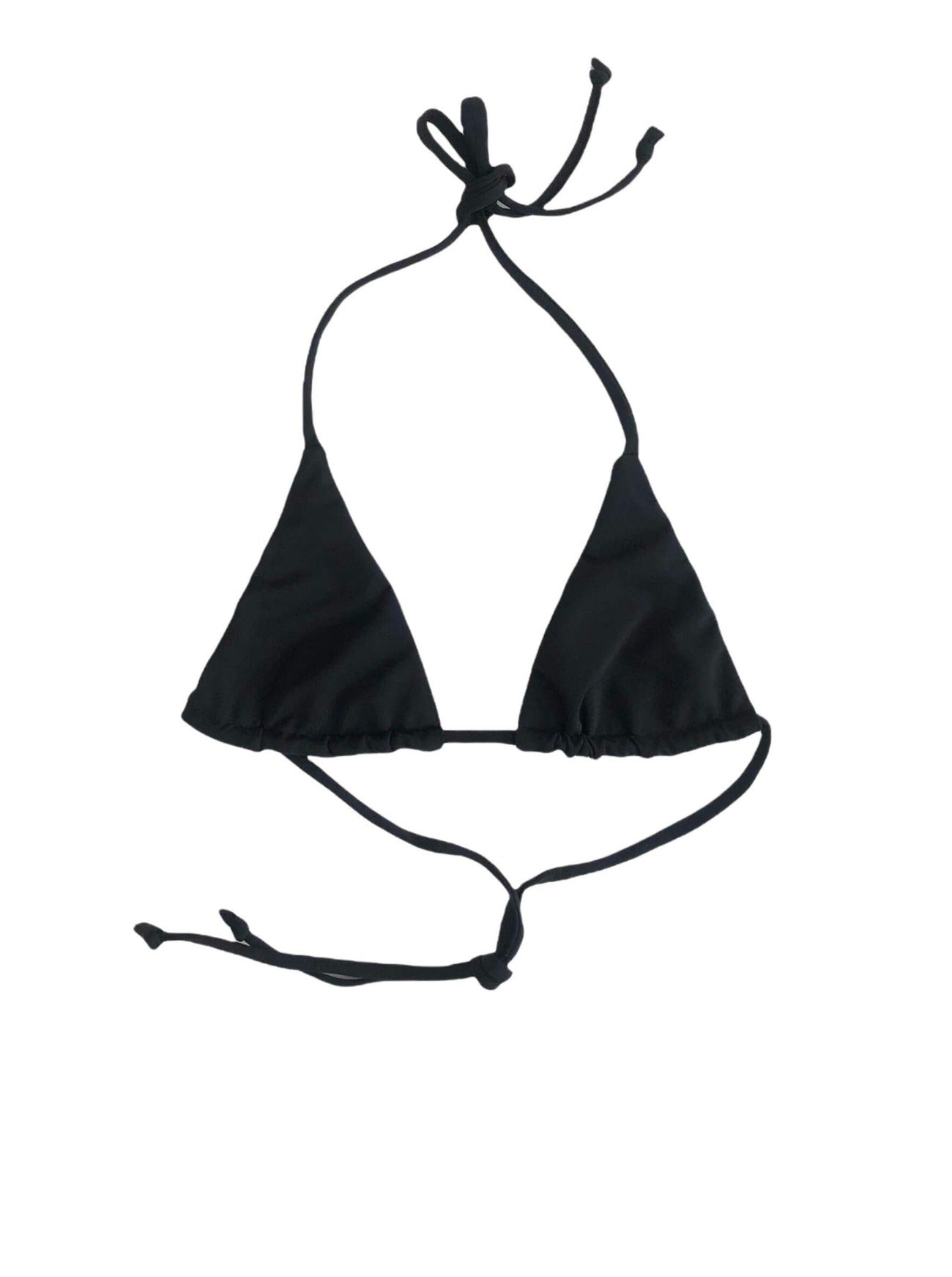 black lido string bikini top