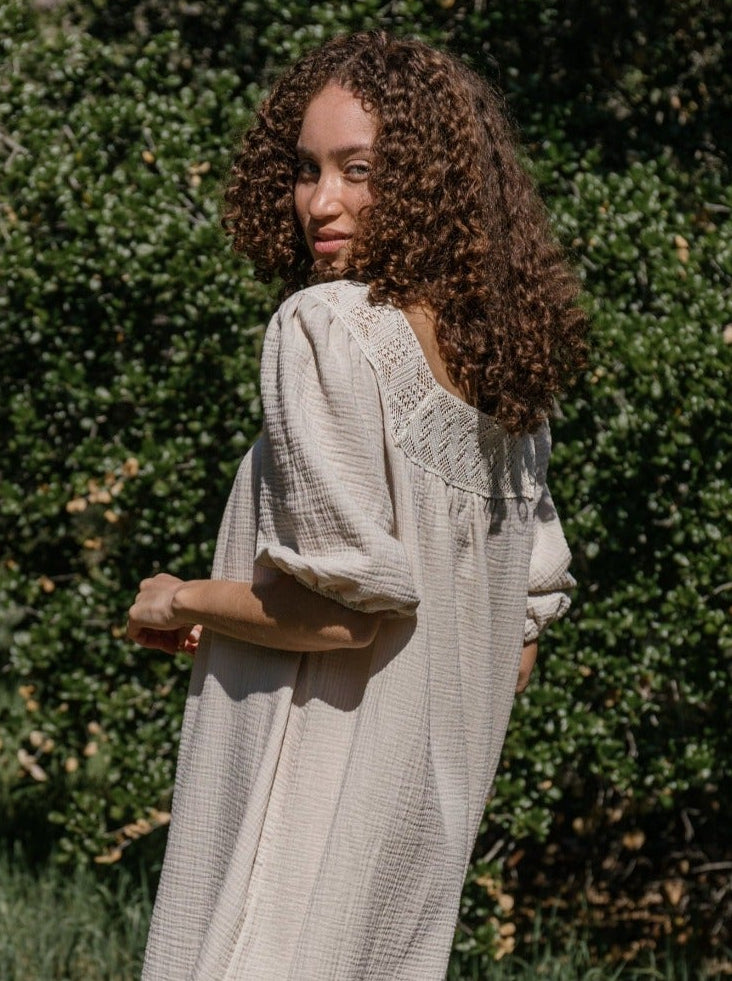luella crochet gauze dress