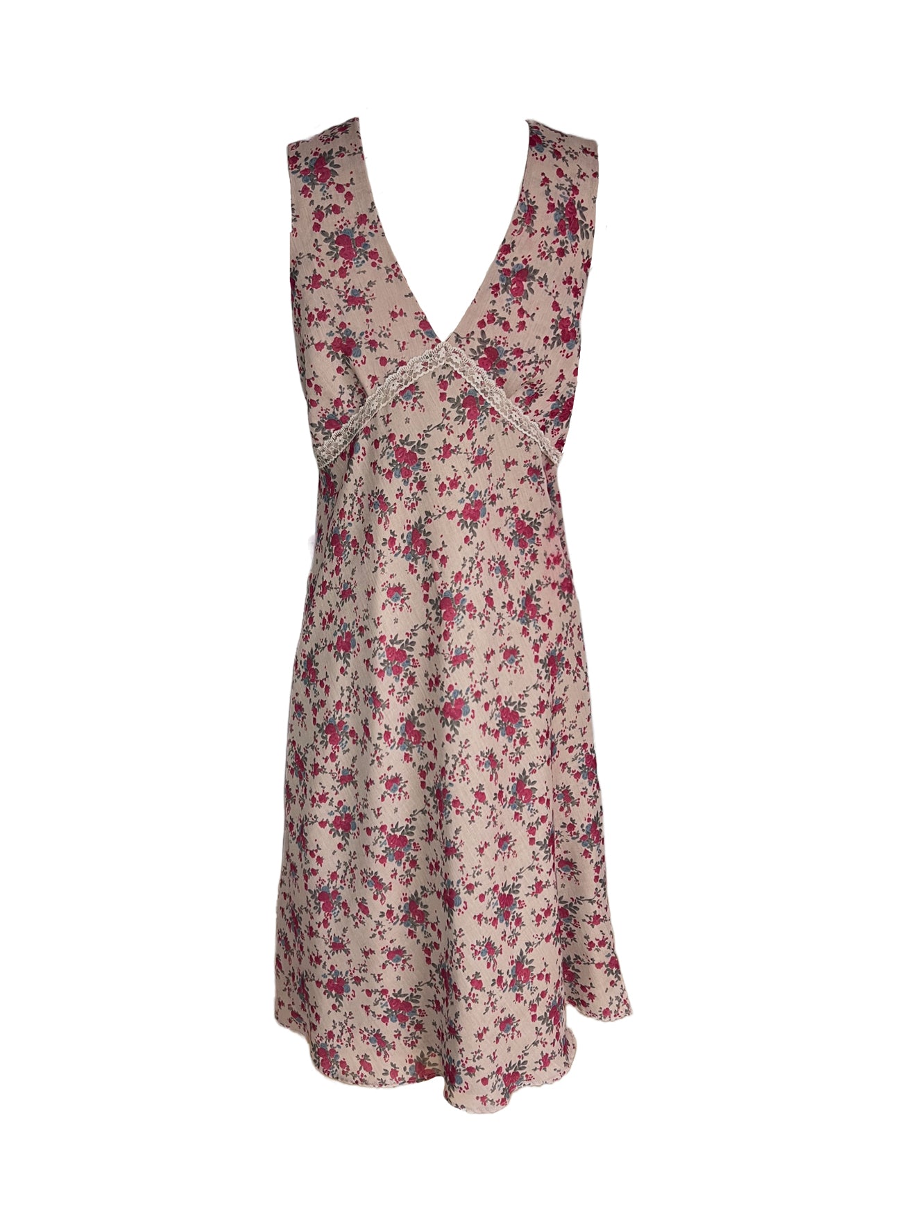 riley rose print voile dress back view