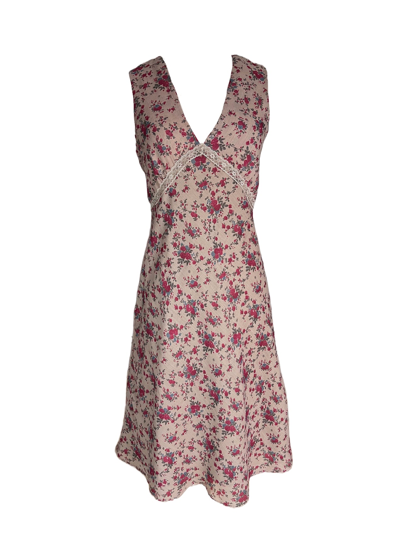 riley rose print voile dress front view