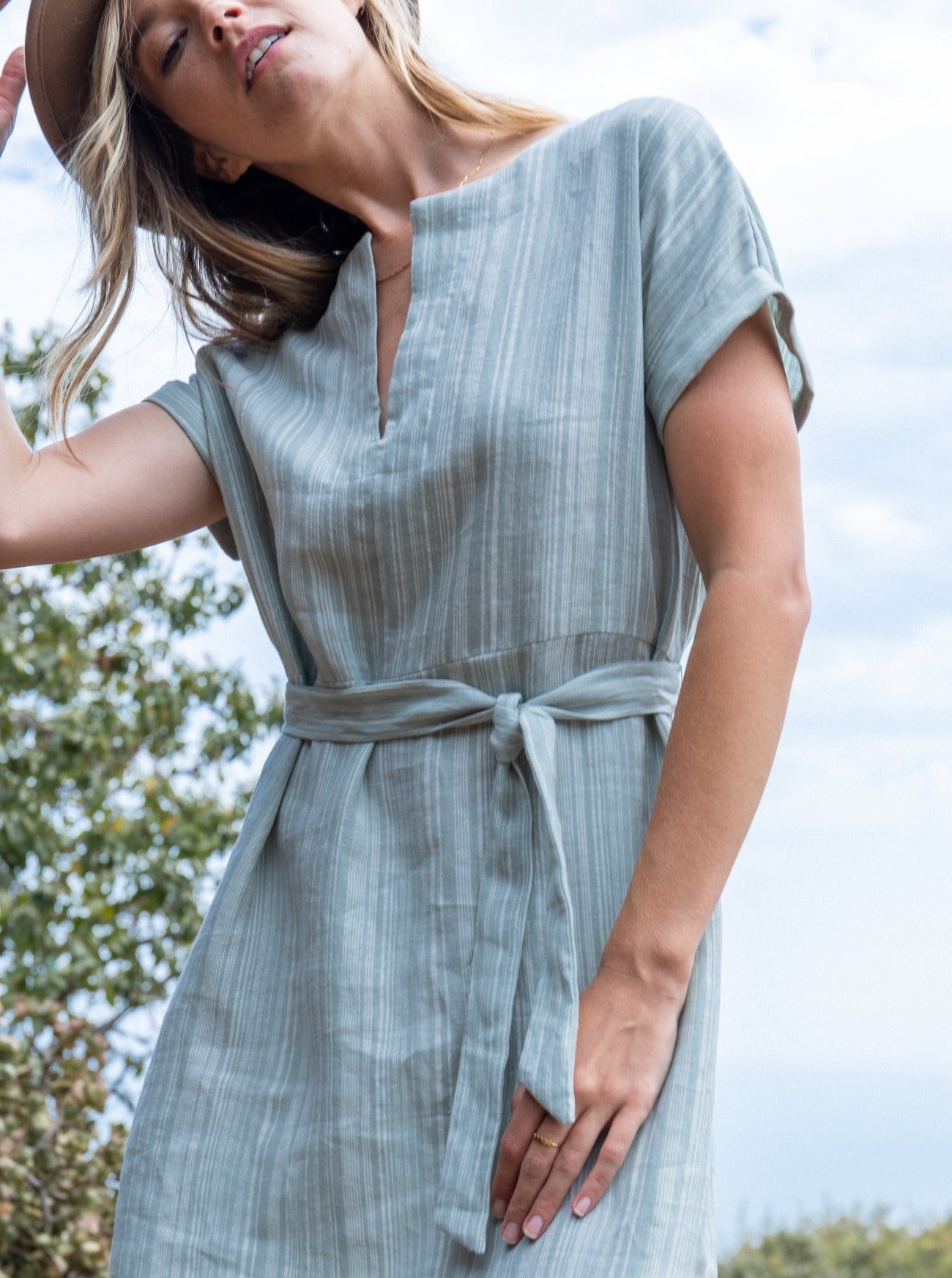 sage midi dress